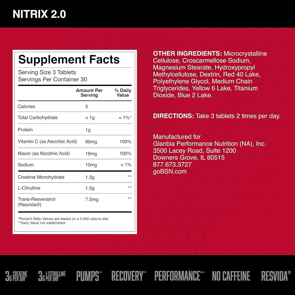 BSN - NITRIX 2 - 90 Tablets