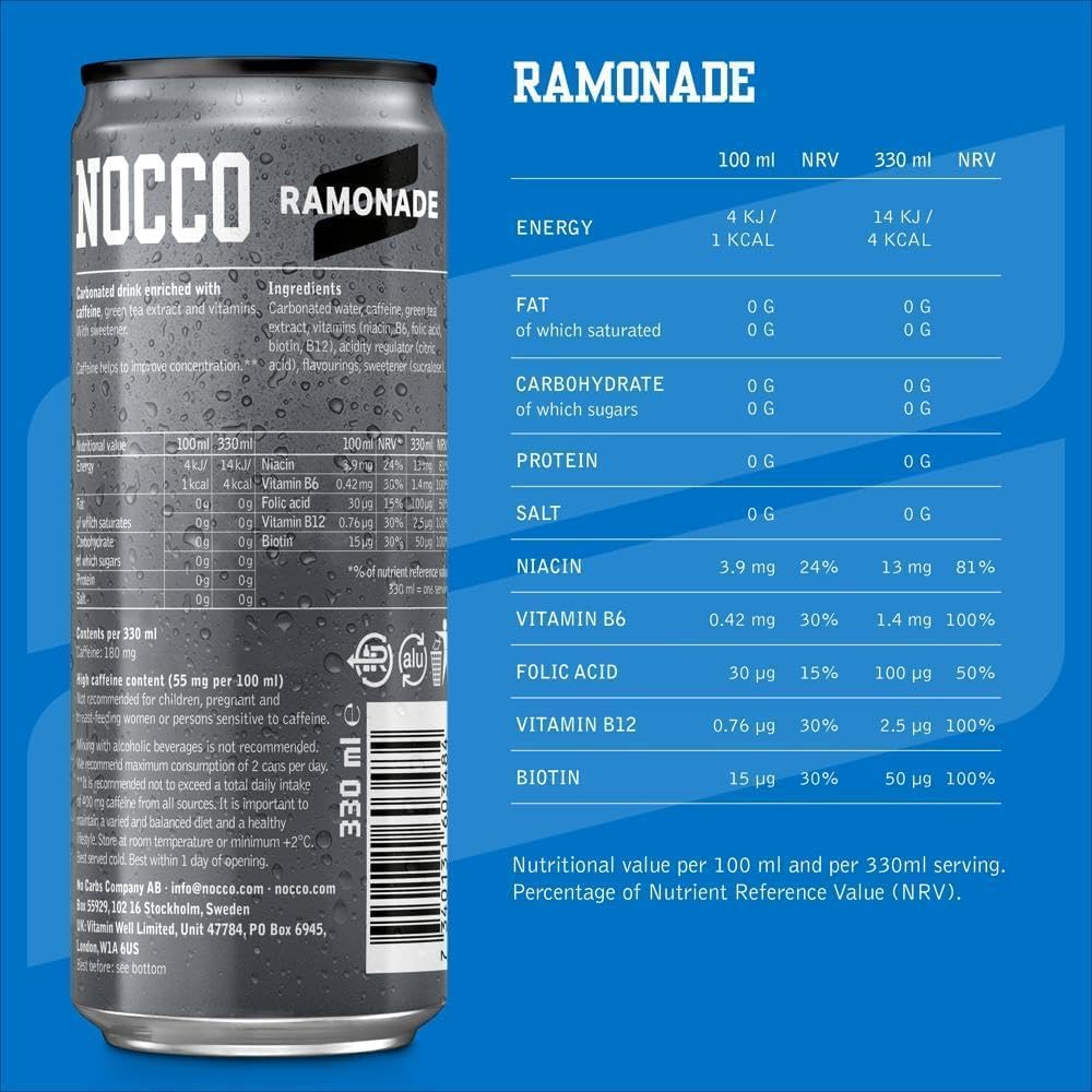 NOCCO - Focus Energy Drink - 330ml