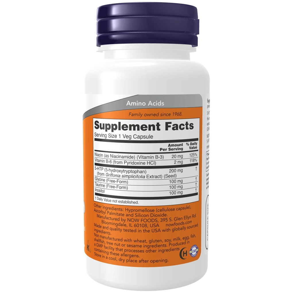 NOW - 5-HTP 200 mg - 60 Veg Capsules