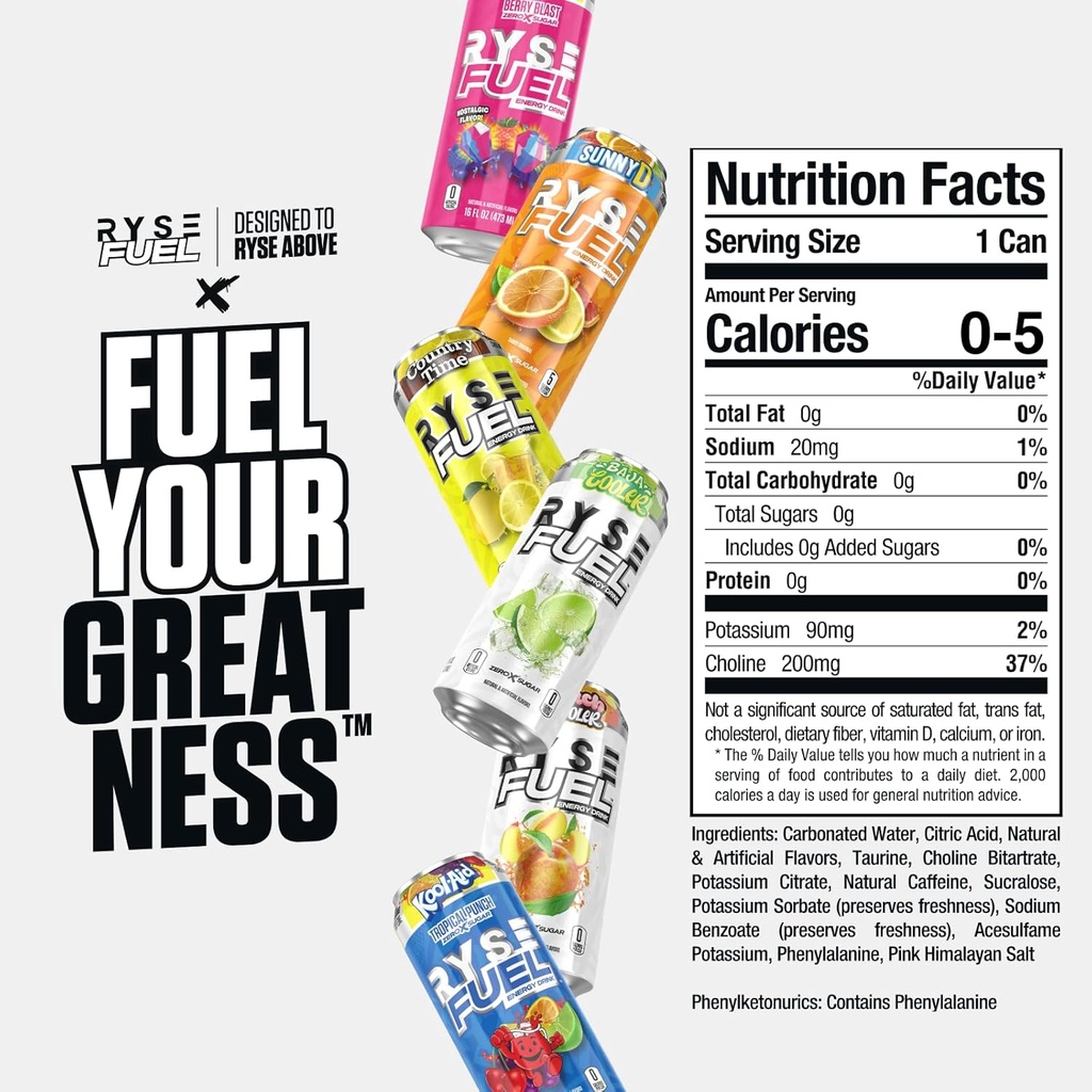 RYSE Fuel - Sugar Free Energy Drink - 473 ml