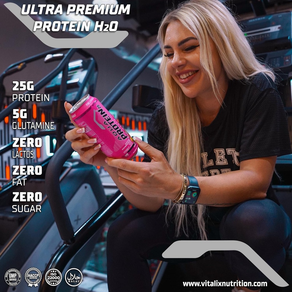 V VITALIX - Aqua Protein Water with 25g Protein - 473 ml