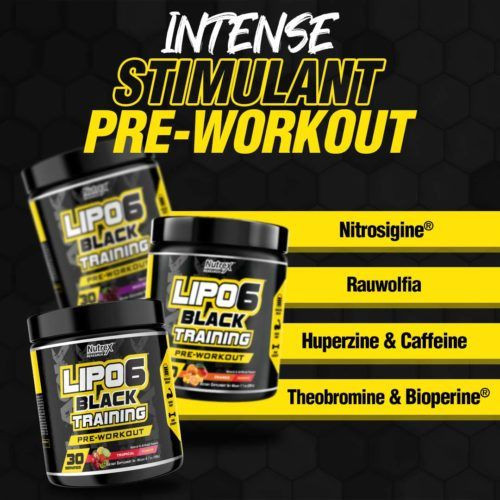 Nutrex Research - LIPO 6 BLACK TRAINING Pre-workout - 60 SERVINGS