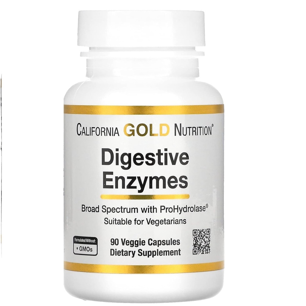 California Gold Nutrition - Digestive Enzymes, Broad Spectrum 90 Veg Cap